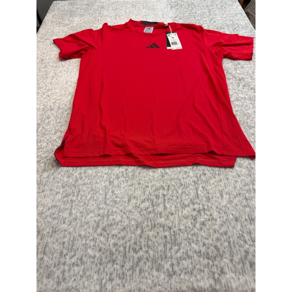 Adidas Mens D4T INT TEE Red Short Sleeve‎ Athletic Training Shirt Size M